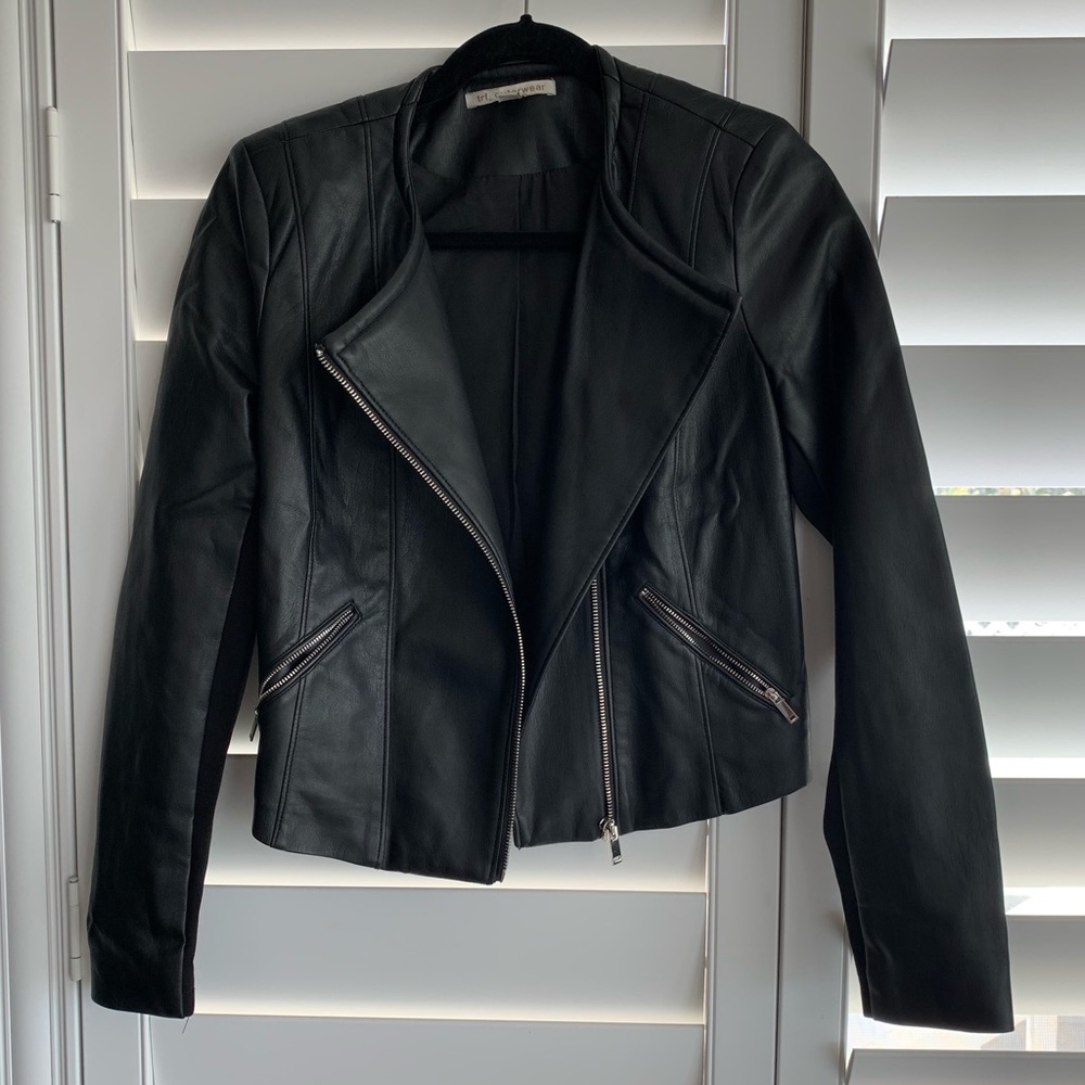 Zara Trafaluc Collection Faux Leather Moto Jacket